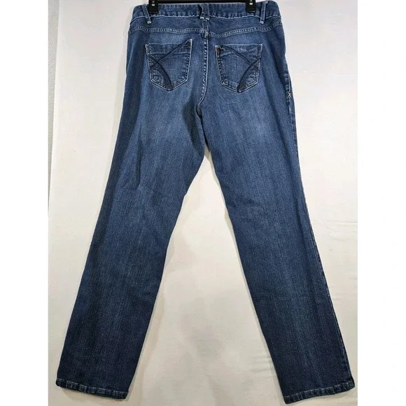 Lane Bryant Womens Jeans Size 16 Petite Simply Straight Mid Rise Medium Wash - Picture 10 of 16